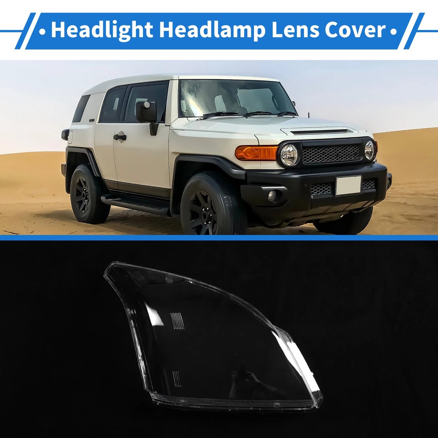 Front Right Headlight Lens Cover for Toyota Prado (2003-2009)