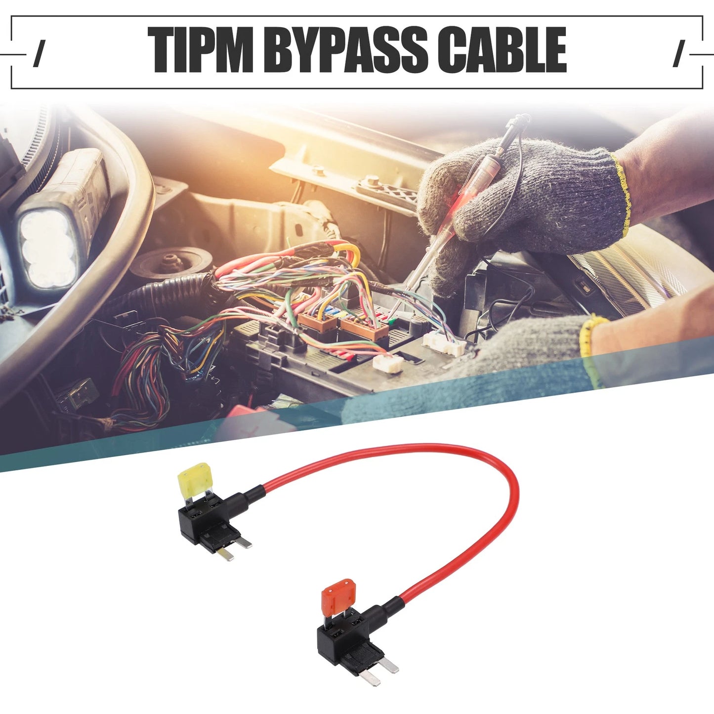 TIPM Bypass Cable Fuse Holder Fuse Adapter for Dodge Durango Black 1 Set