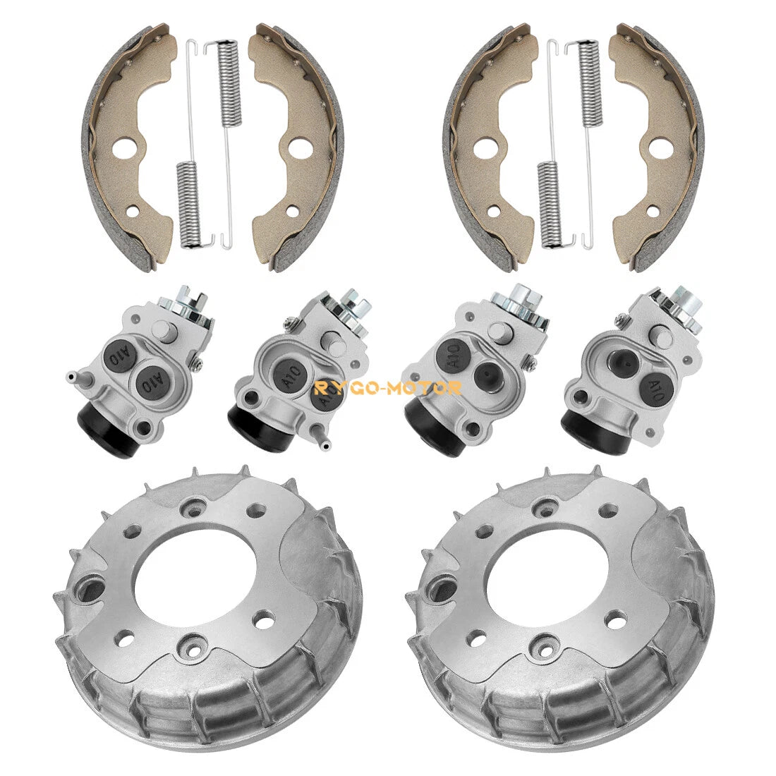 Front Brake Drum Wheel Cylinders W/Shoes Kit for Honda Fourtrax 300 TRX300FW