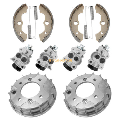Front Brake Drum Wheel Cylinders W/Shoes Kit for Honda Fourtrax 300 TRX300FW