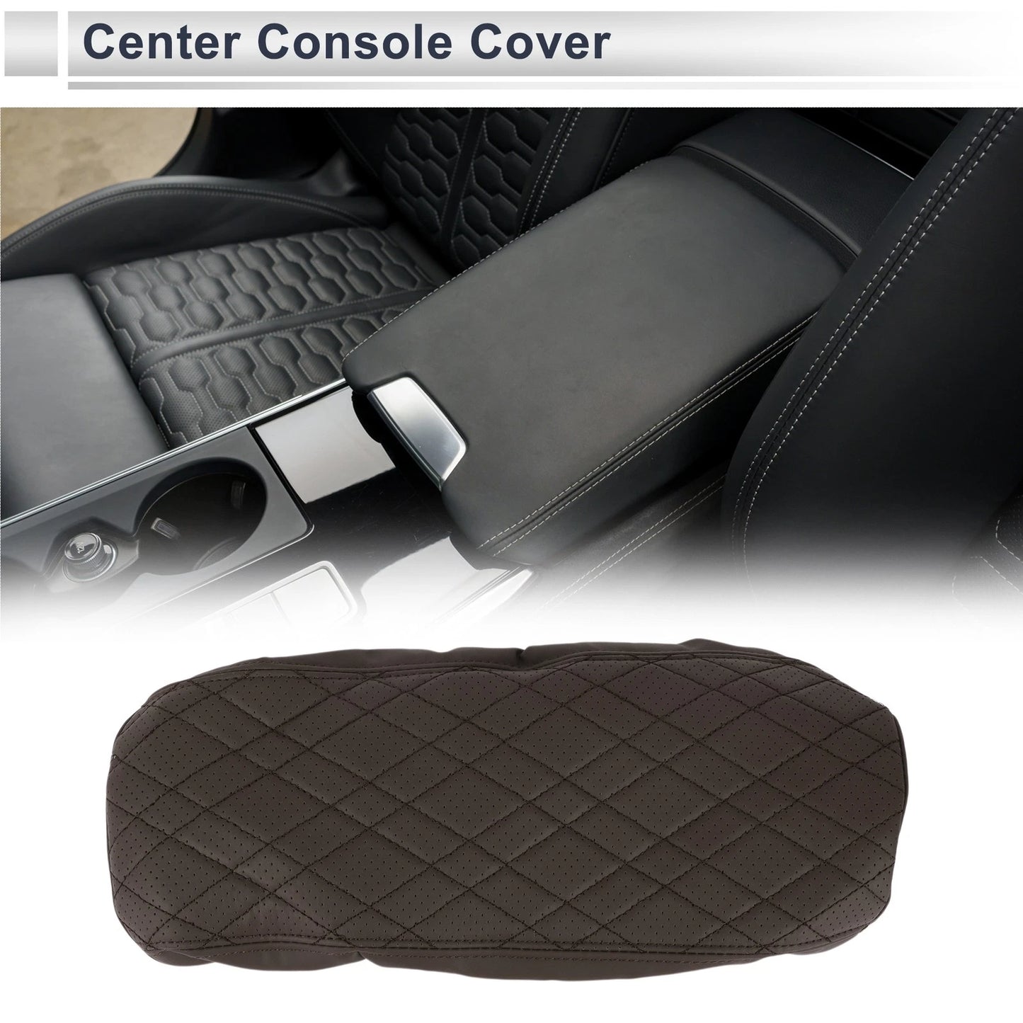 Car Center Console Cover for BMW i3 Deep Brown (2022-2024) 1 x Pc