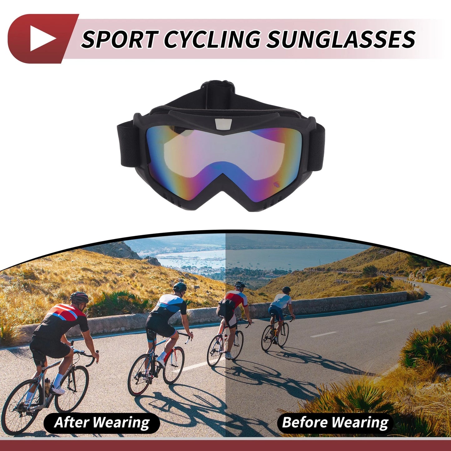 1Pc Motorcycle Riding Goggles