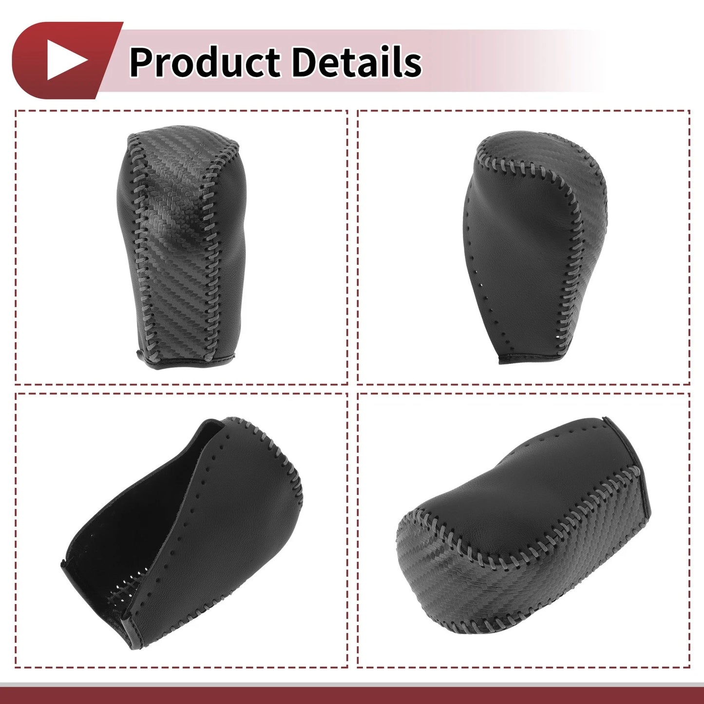 Car Gear Shift Knob Cover for Toyota Corolla (2014-2018) Gray Faux Leather