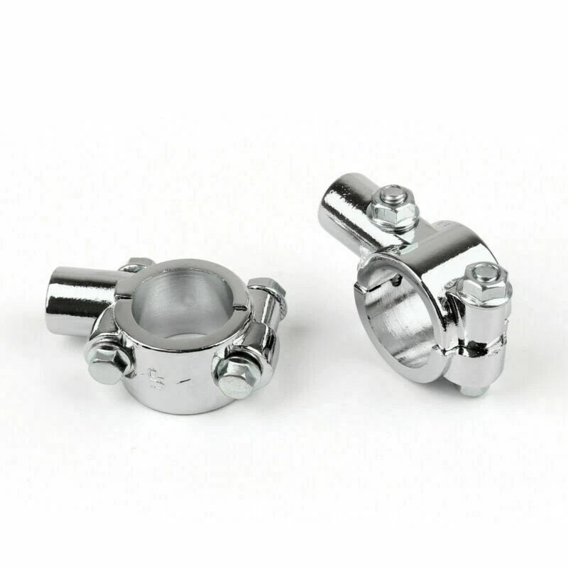 10mm Chrome Silver Handle Bar Mirror Mount Clamp for DIRT PIT PRO ATV Bike