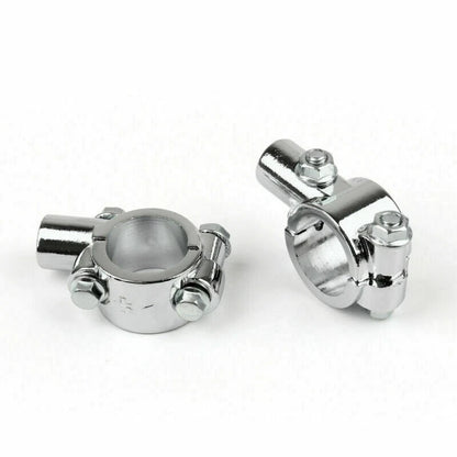 10mm Chrome Silver Handle Bar Mirror Mount Clamp for DIRT PIT PRO ATV Bike