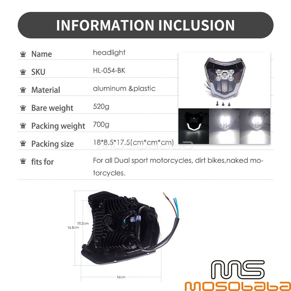 LED Headlight for Honda CRF150, EXC300, Enduro-R, 690 (No Year Specified)