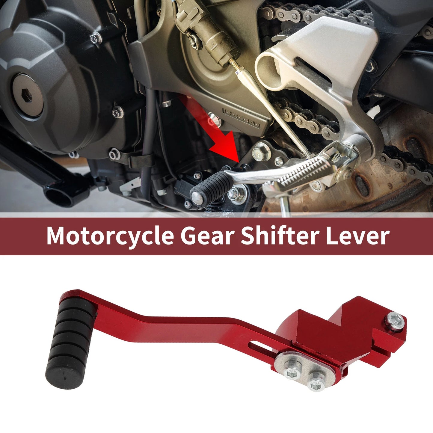 Red Folding Motorcycle Gear Shifter Lever for Honda CRF250 (2004-2023)