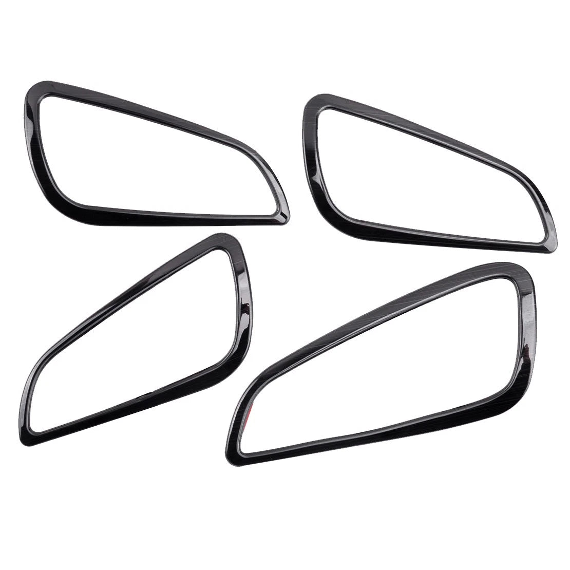 Interior Door Handle Frame Trim 4x Stainless Steel Black for Ford Focus ST RS (2015-2018)