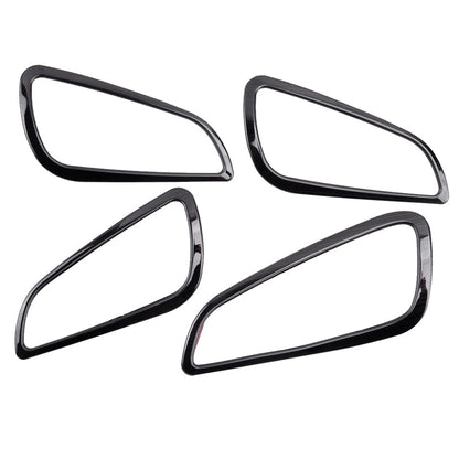 Interior Door Handle Frame Trim 4x Stainless Steel Black for Ford Focus ST RS (2015-2018)