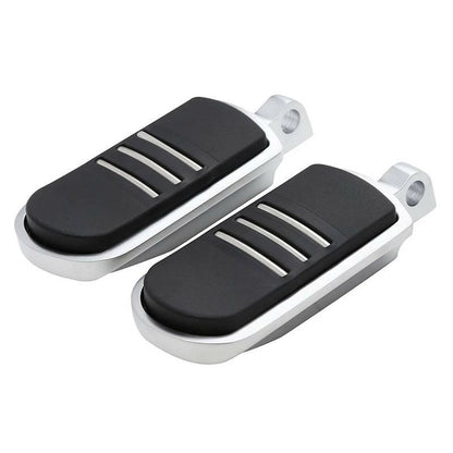 Satin Chrome Footpegs for Harley Touring Limited Softail Fatboy Sportster