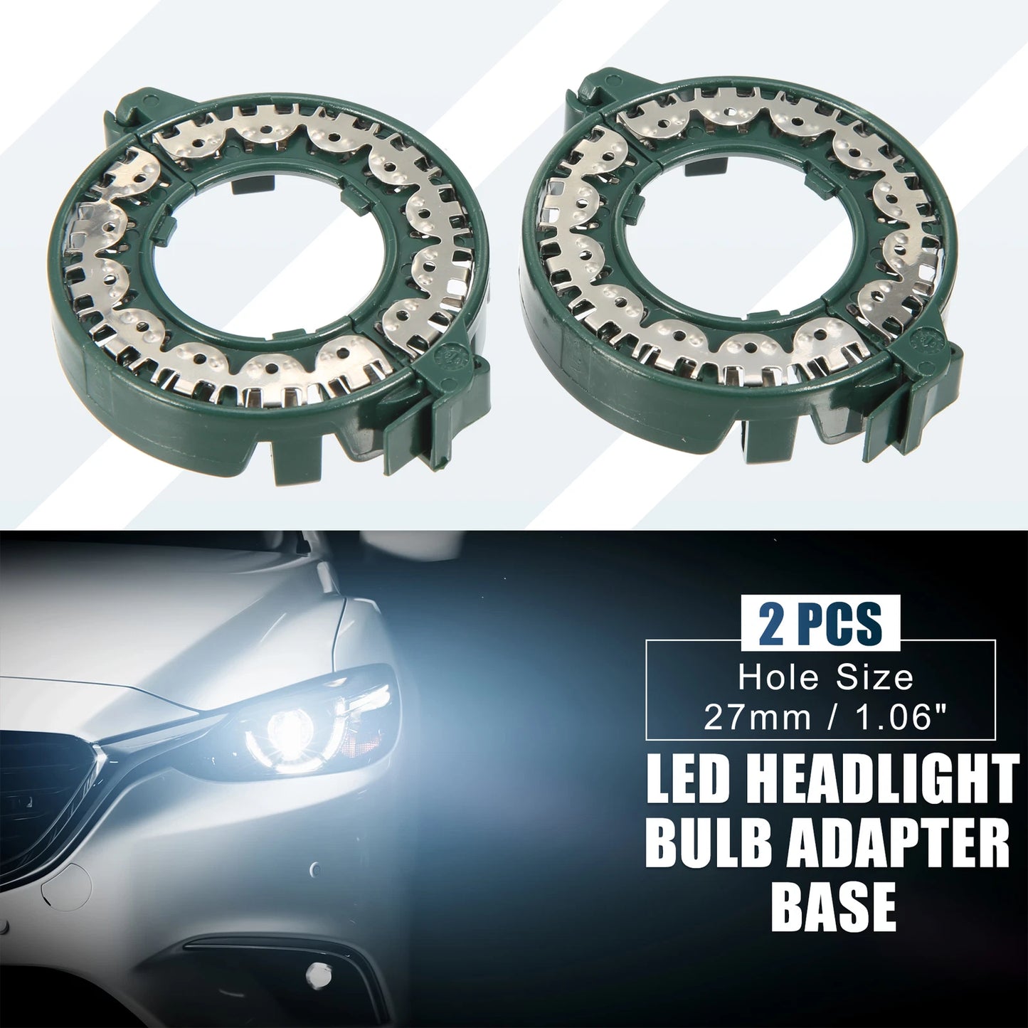 LED Headlight Bulb Holder Adapter for Audi BMW D1S D3S D2H (Pack of 2)