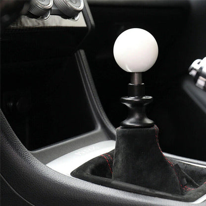 White Acrylic Round Ball Gear Shifter Knob for Manual Transmission Car