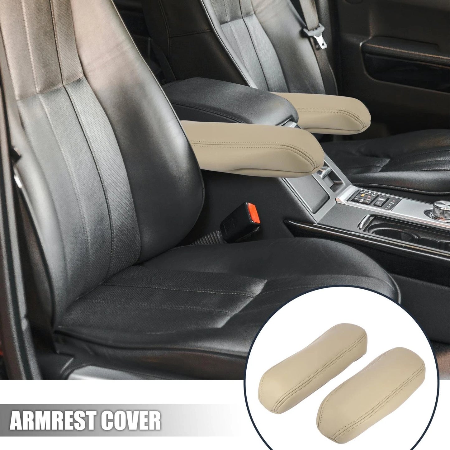 Beige Front Seat Armrest Cover for Ford F-350 (1999-2006)