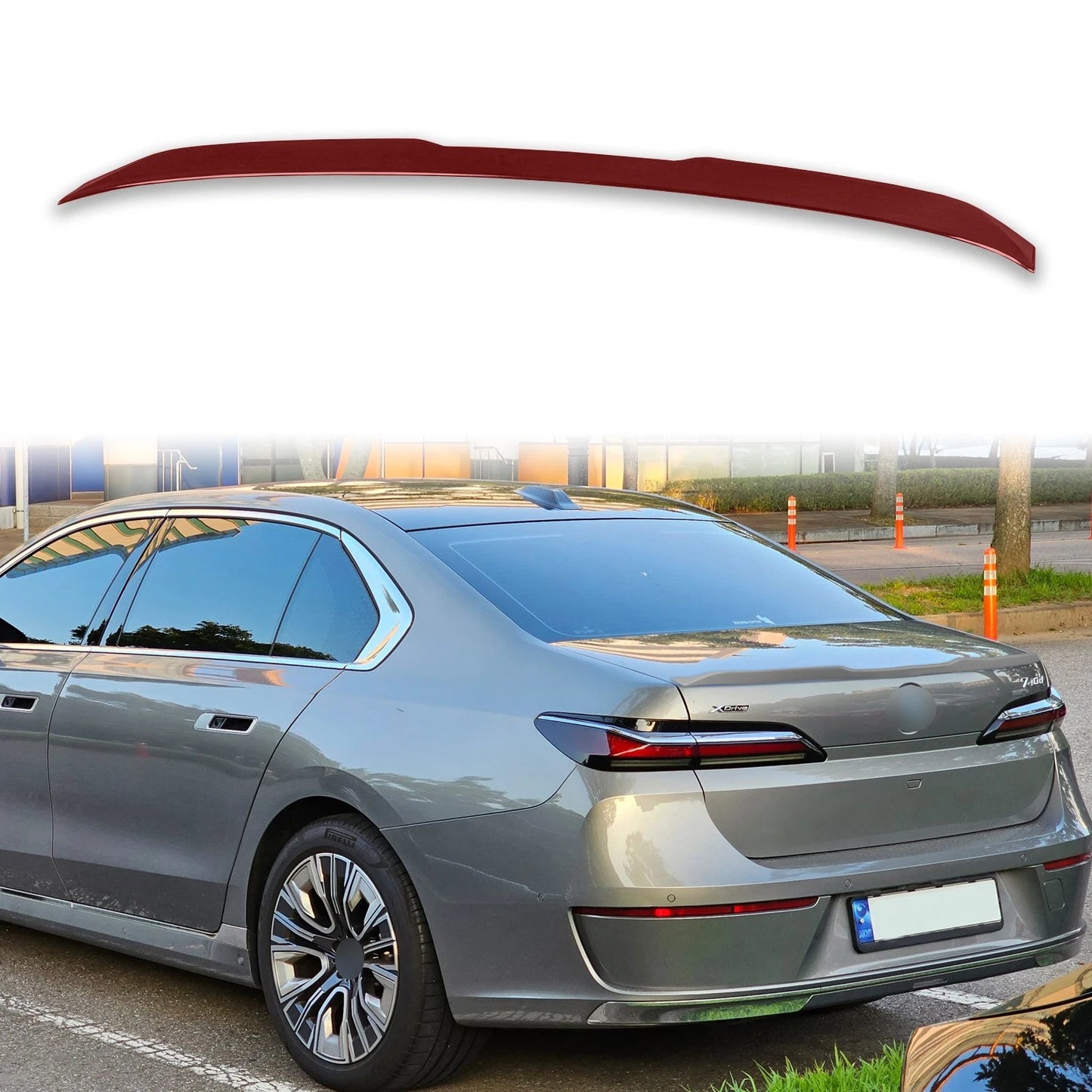 M760i ABS Boot Spoiler for BMW 7er G70 (2023 - ) Aventurin Red