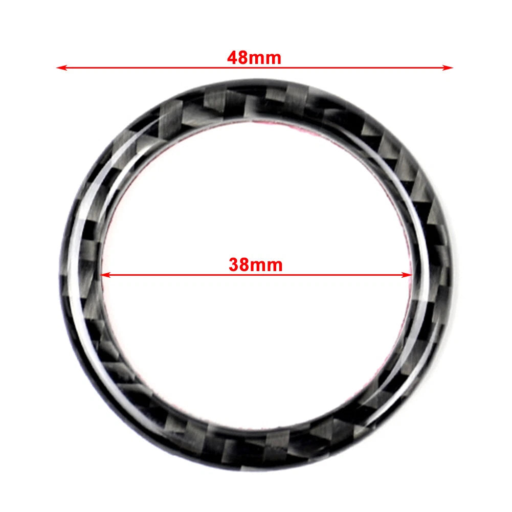 Carbon Fiber Engine Start Stop Button Ring Cover for Mercedes-Benz A B C (2013-2023)