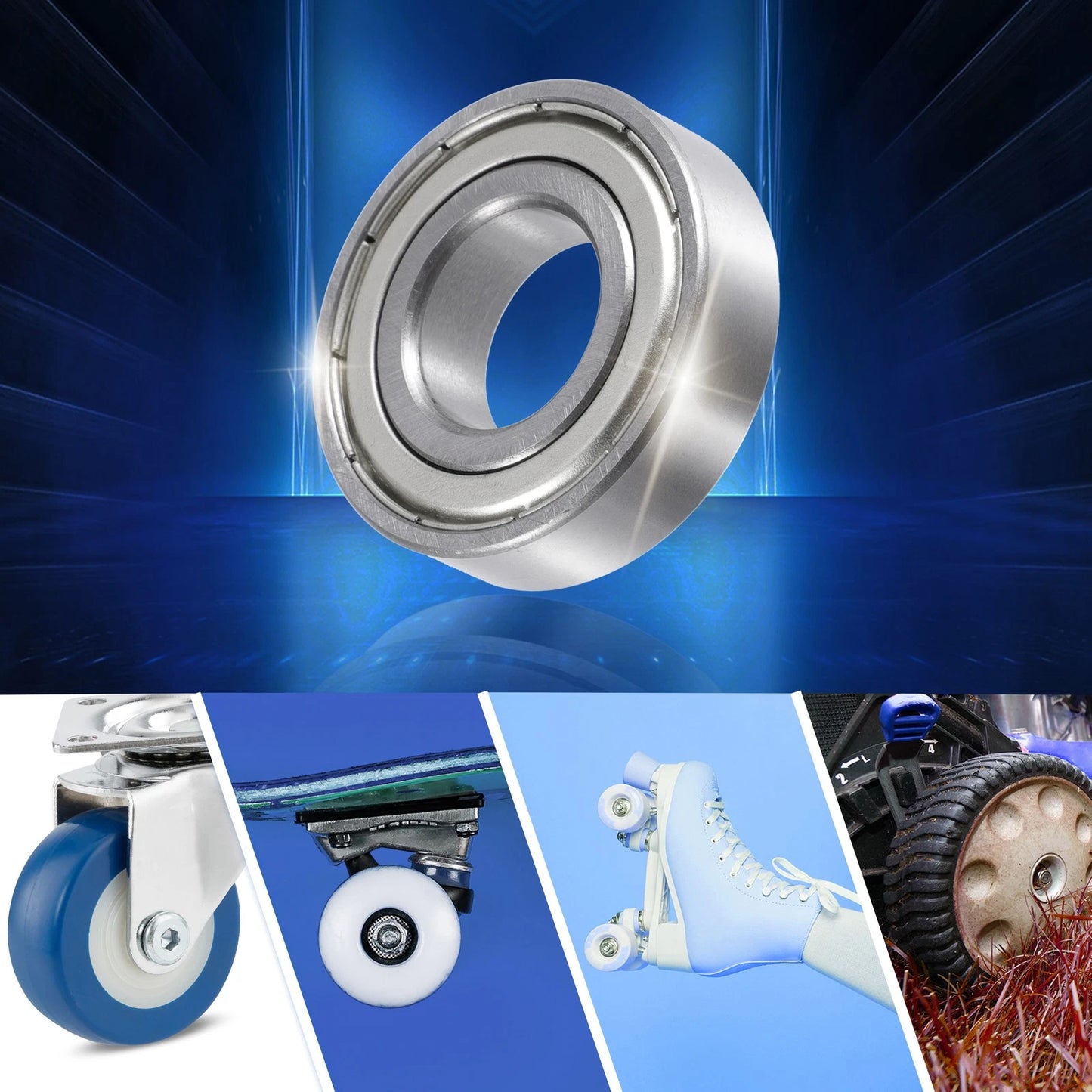 5 x 19.05x41.275x11.113mm Single Row Deep Groove Ball Bearings for Car