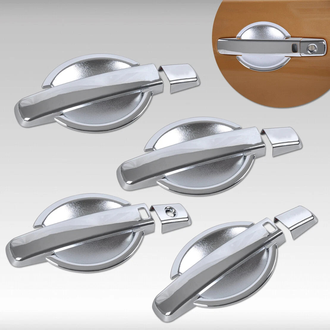 Chrome Door Handle & Cup Bowl Covers for Nissan Qashqai (2007-2011)