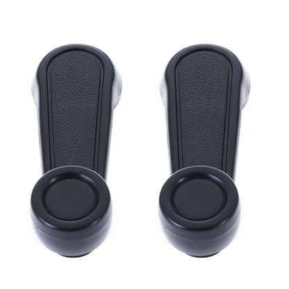 2 x Black FRONT LH+RH Window Crank Handle for Toyota Landcruiser (1969–2007)