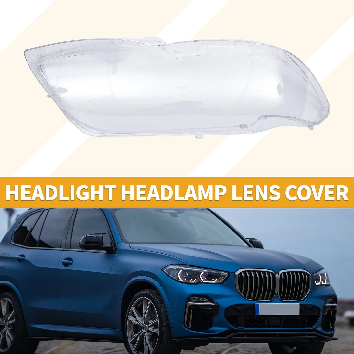 1 x Front Right Headlight Lens Cover Clear for BMW X5 (2004 - 2006)