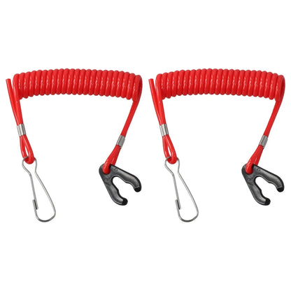 Boat Engine Safety Lanyard Cord 2 Pack for Outboard Motors Ignition Cut Off