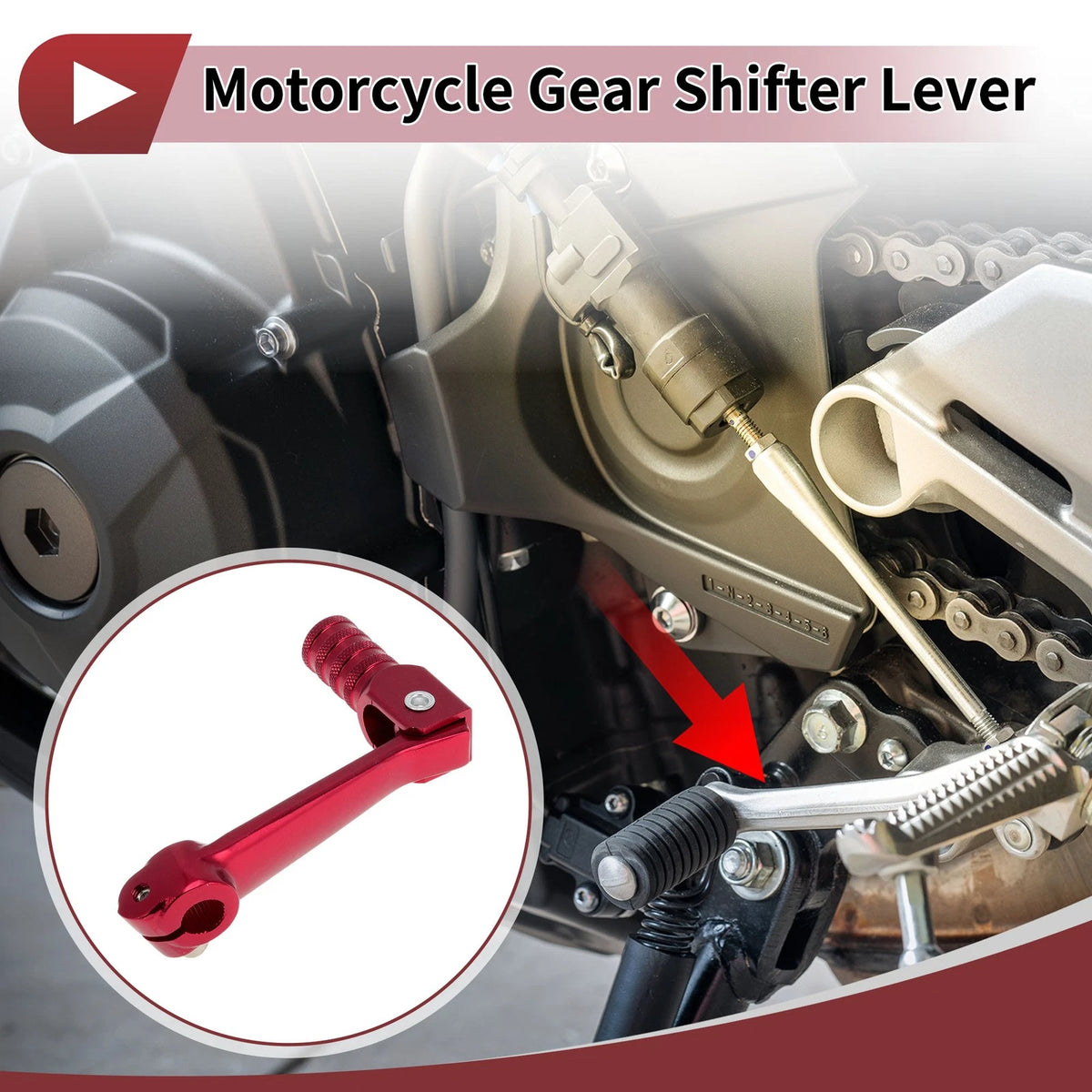 Folding Gear Shifter Lever Red for ZongShen NC250