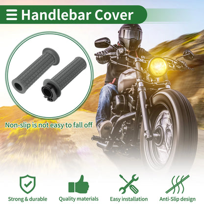 7/8" 22mm Hand Grips TPU Gray for Motorcycle