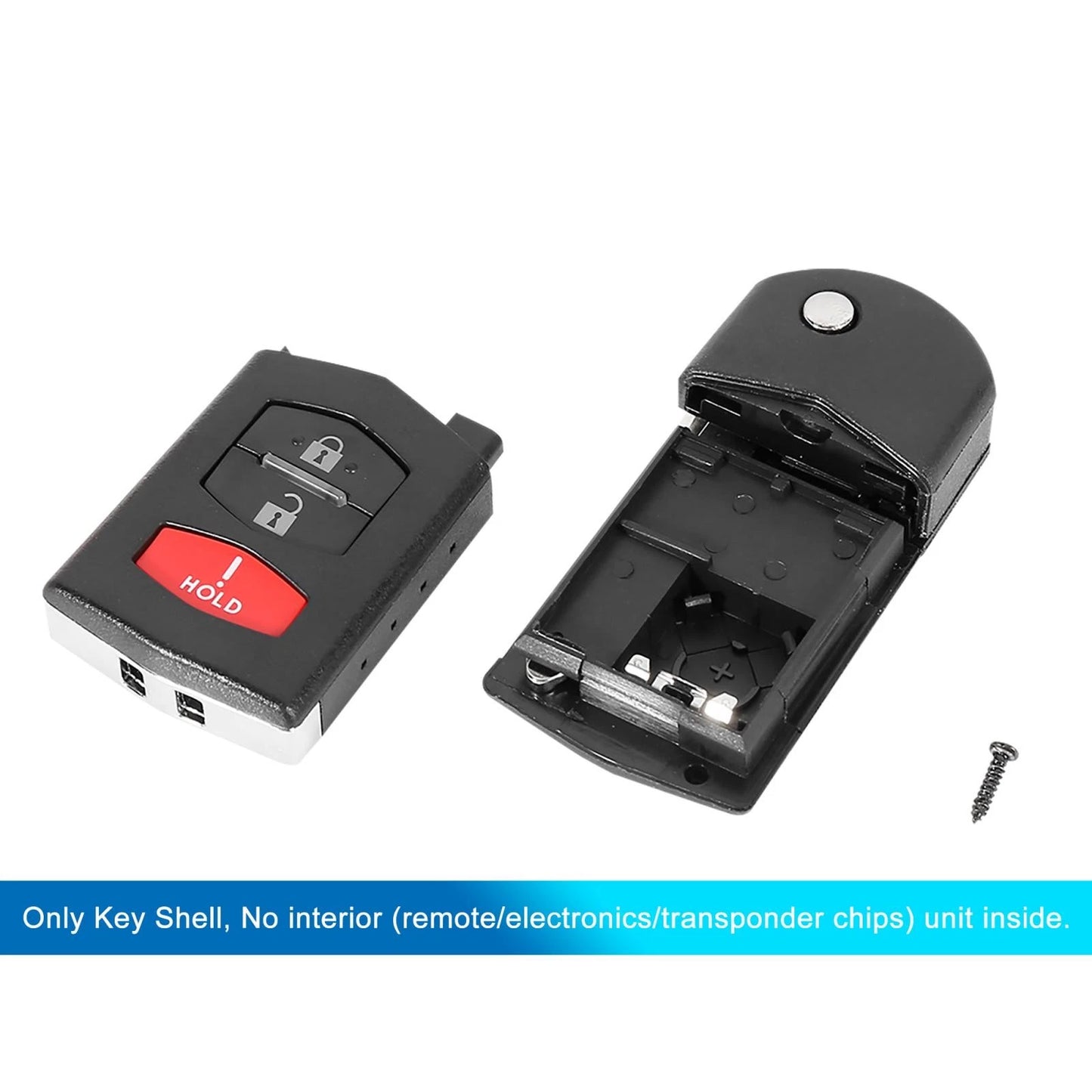 Key Fob Shell Case for Mazda 6, MX-5 Miata, RX-8 (2003-2013)