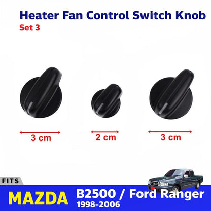 Heater Fan Control Switch Knob Set Fits Mazda B2500 Ford Courier PE/PG 1998-2005