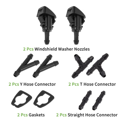 Windshield Washer Nozzle With Hose Connector for Dodge