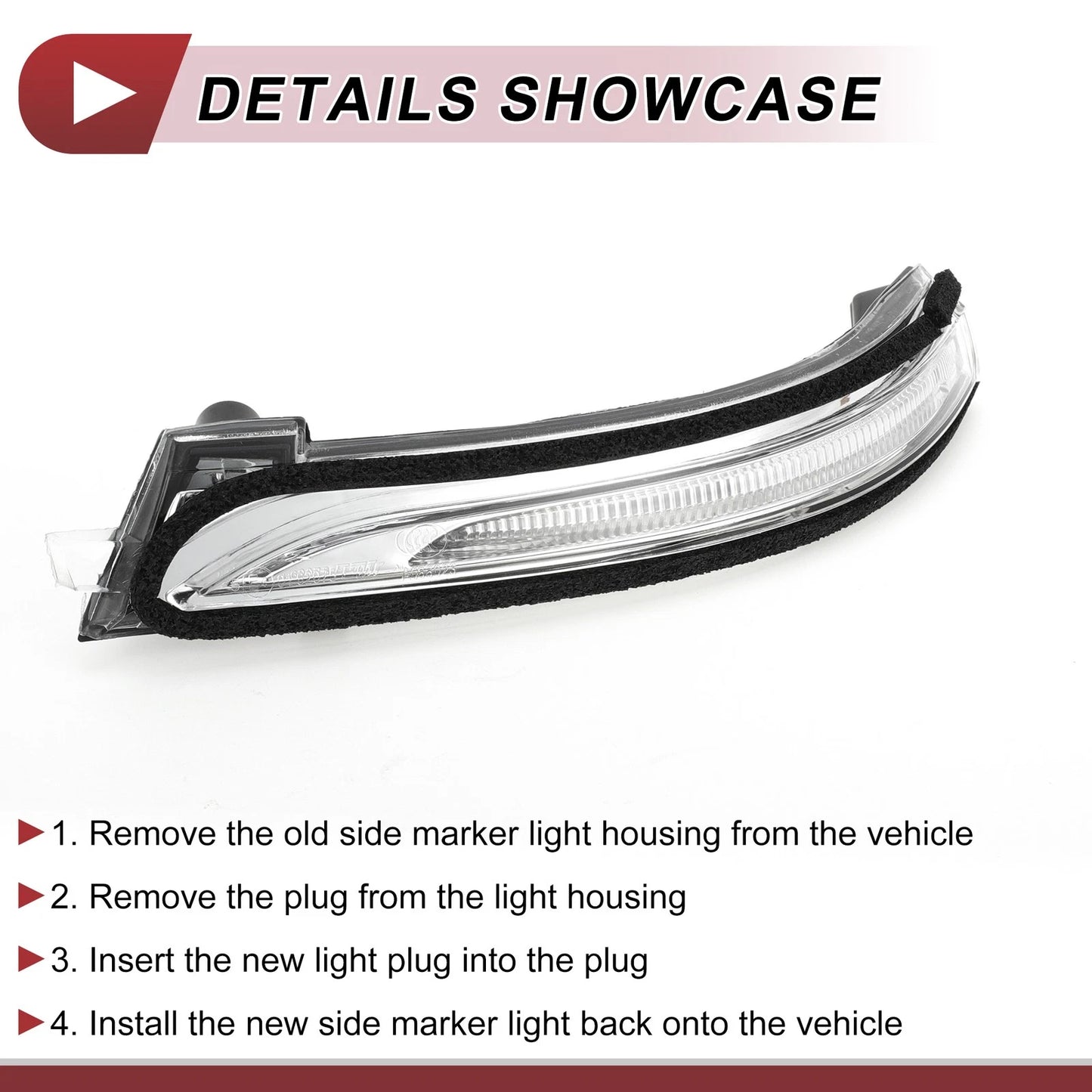 Left Mirror Turn Signal Light for Hyundai Elantra (2011-2016)