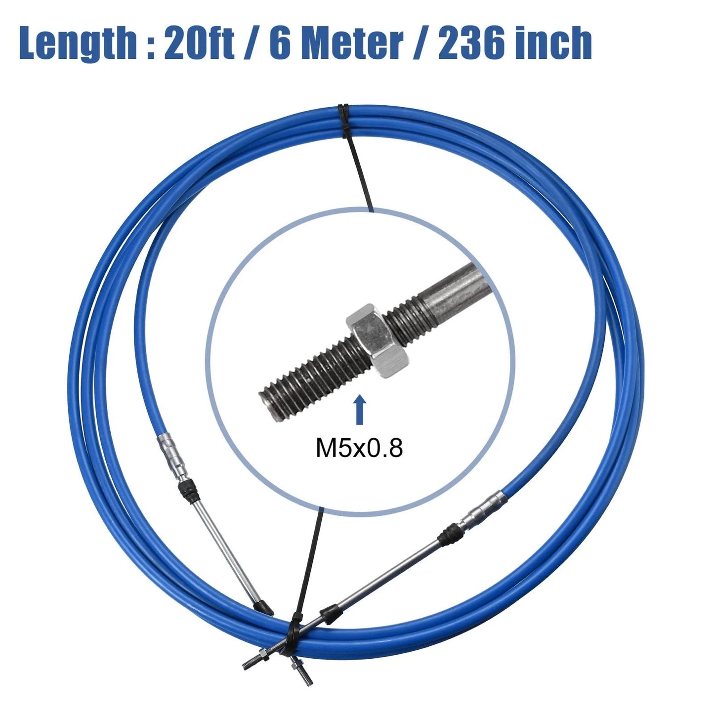 Remote Control Box Cable 1x 20ft 236in for Yamaha Blue