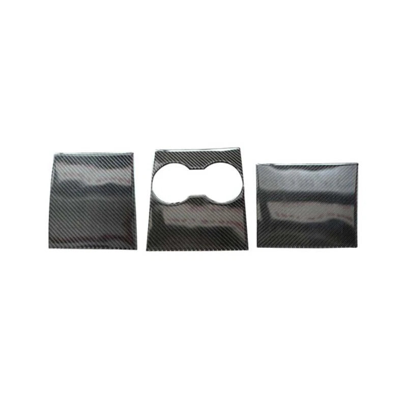 Real Carbon Center Console Cup Holder Overlay Pad Trim fit For Tesla Model 3