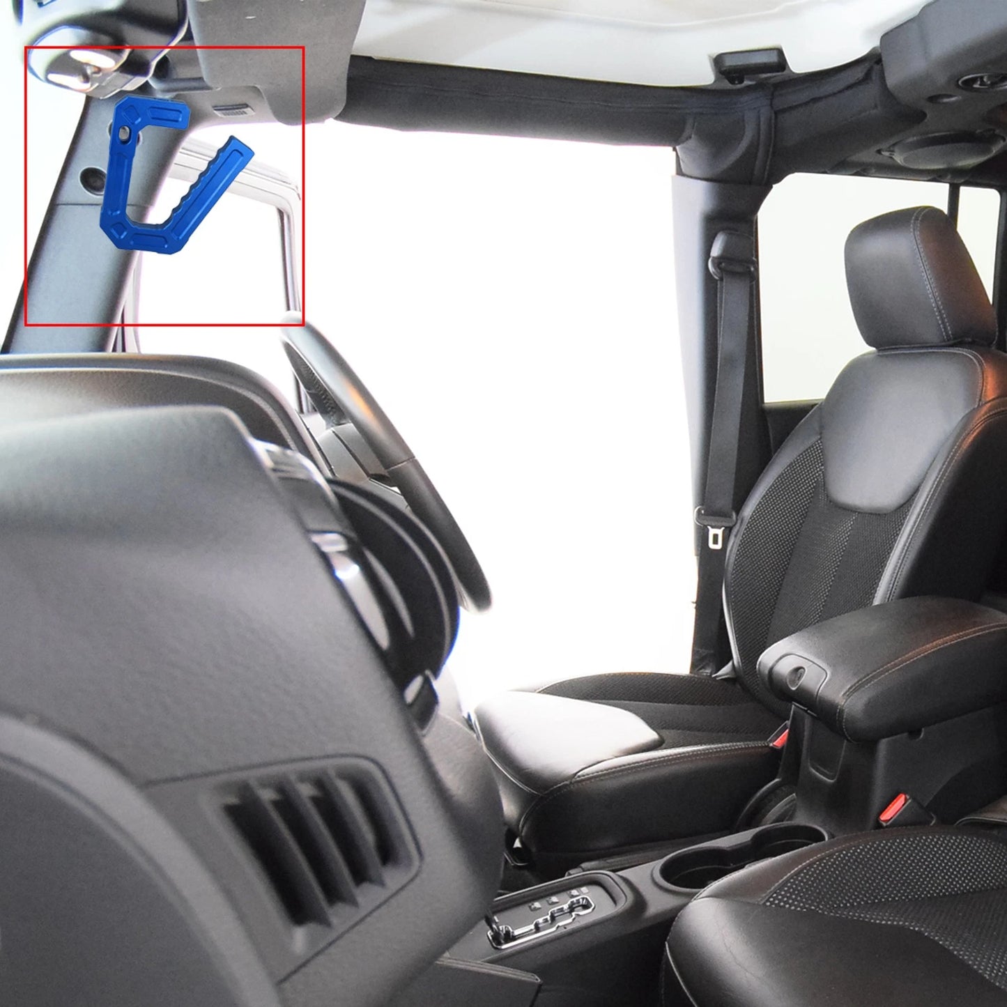 Front Grab Handles Kit for Jeep Wrangler JK (2007-2018) - Blue