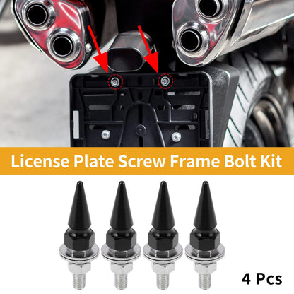 License Plate Screws Cover M6 54mm 4 x for Universal Motorcycle