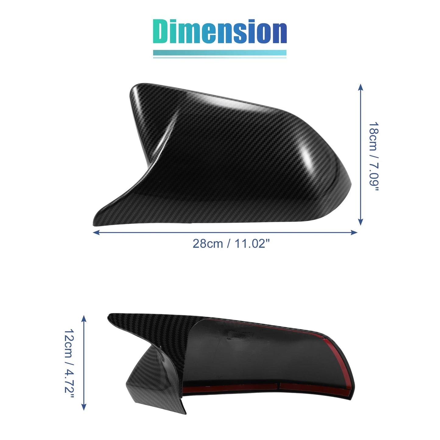 Carbon Fiber Rearview Side Mirror Covers for Ford Mustang (2015-2023)