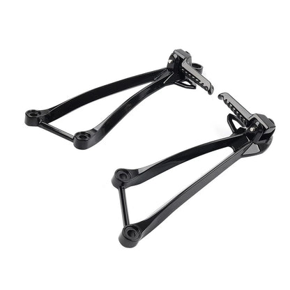 Black Rear Passenger Footpegs Bracket for Kawasaki Ninja ZX6R ZX10R (09-24)