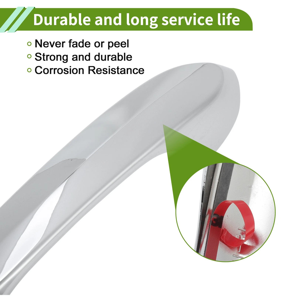 Exterior Door Handle Cover Trim for BMW X3 (2018-2022) Silver Tone