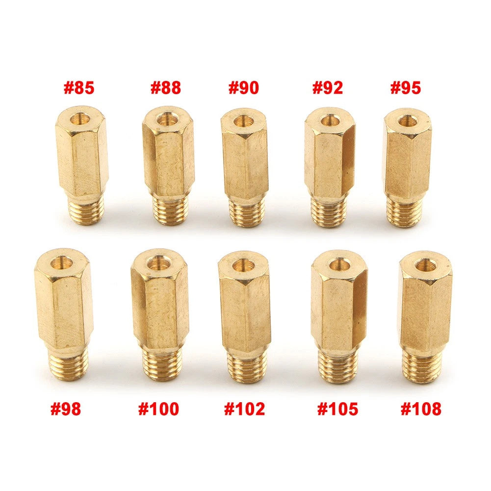 10 x M5 Main Jets Carburetor for Keihin OKO KOSO PWK PWM BD CRS FCR (No Year)