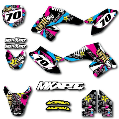 Custom Graphic Kit for Suzuki DRZ 70 (2009-2024) RUSH Style Stickers