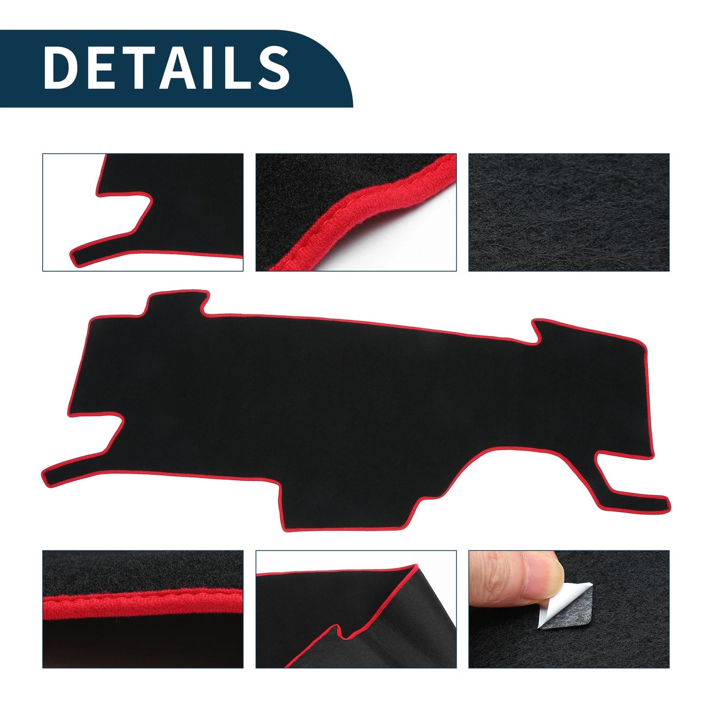 Dashboard Cover Mat for Nissan NOTE e-POWER E13 (2020-2024) Black Red 1 Set