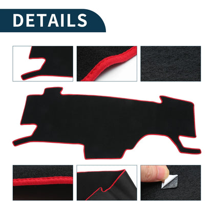 Dashboard Cover Mat for Nissan NOTE e-POWER E13 (2020-2024) Black Red 1 Set