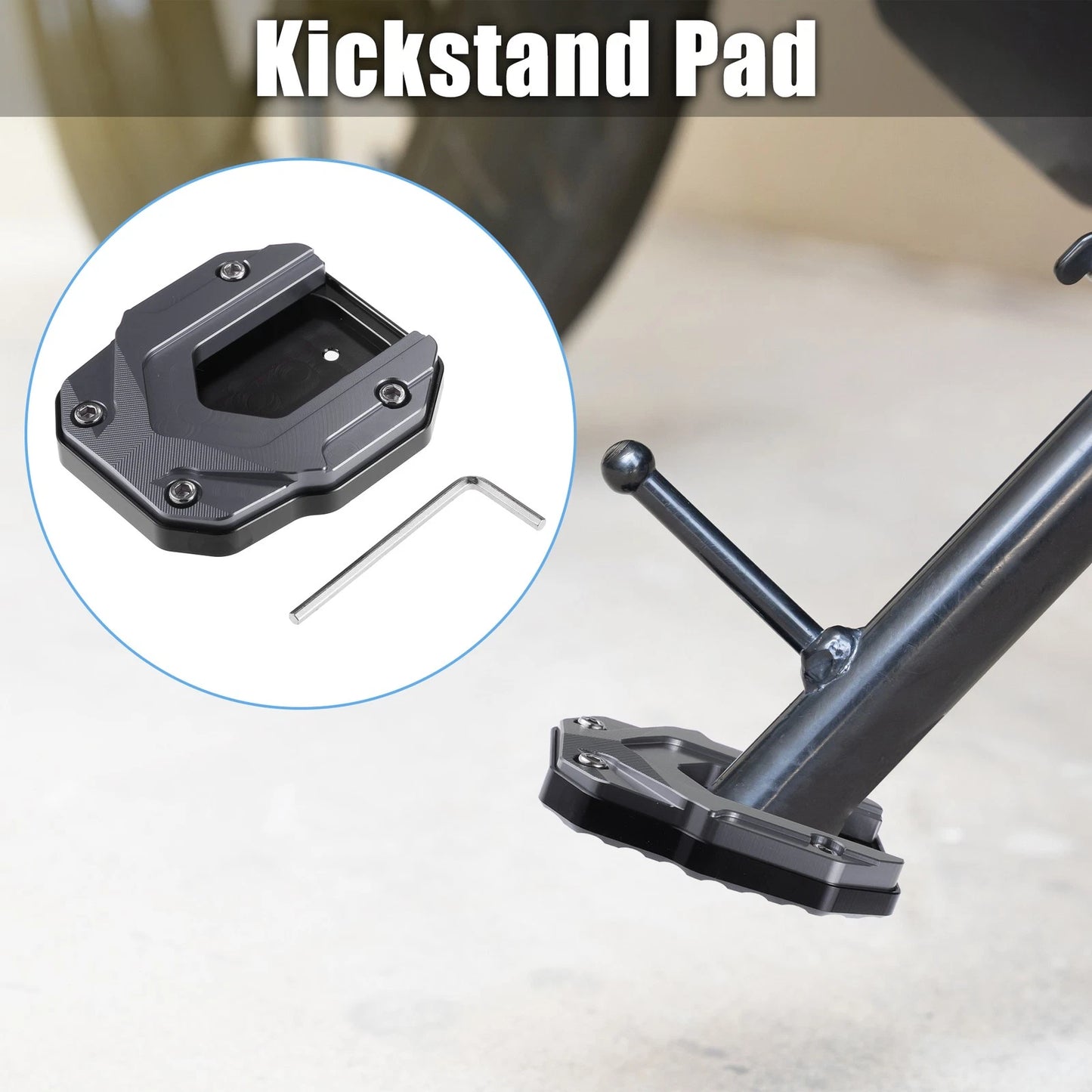 Aluminum Alloy Motorcycle Kickstand Plate Pad for BMW
