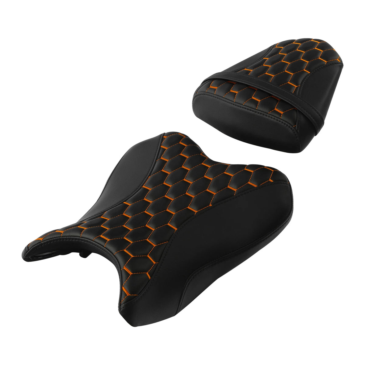 Black Orange Driver & Passenger Seat for Yamaha YZF R6 (2006-2007)