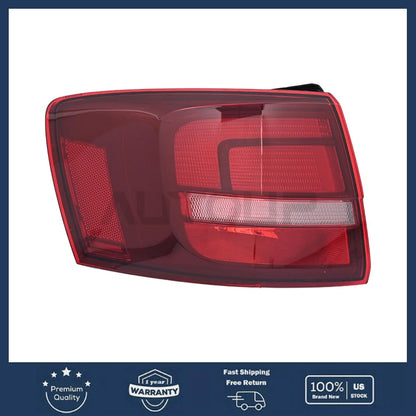 Left Outer Tail Light Assembly w/ LED Fog Light for VW Jetta (2015–2018)