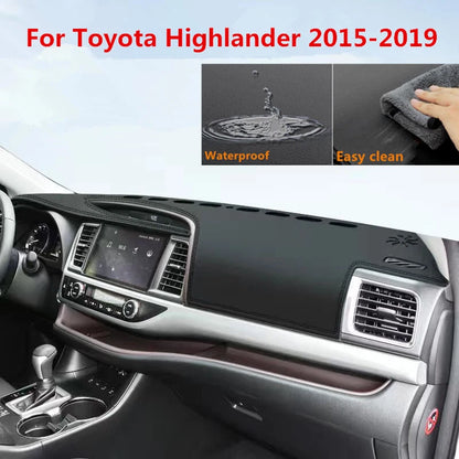PU Leather Pad Dashboard Cover Mat Dashmat for Toyota Highlander (2015–2019)