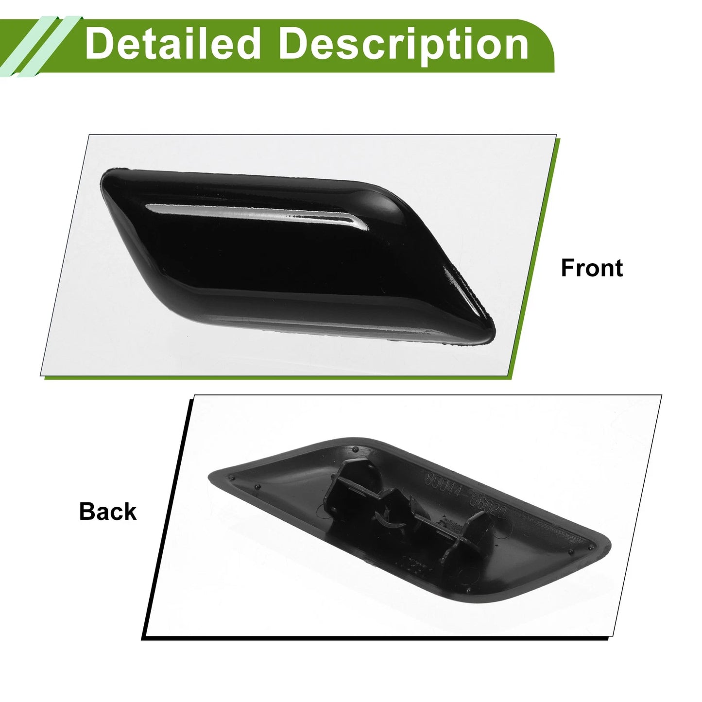 Front Right Washer Nozzle Cover for Toyota Camry (2011-2015) Black