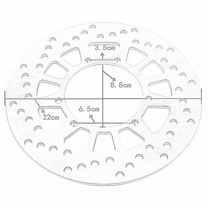 Rear Brake Disc for Yamaha TT-R230, XT225, TW125, DT125, XG250, XTZ125