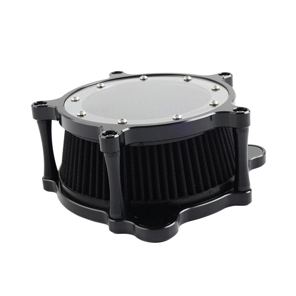 Black Air Cleaner Intake Filter for Harley Dyna, Street Bob, Electra, Road Glide (2006-2023)