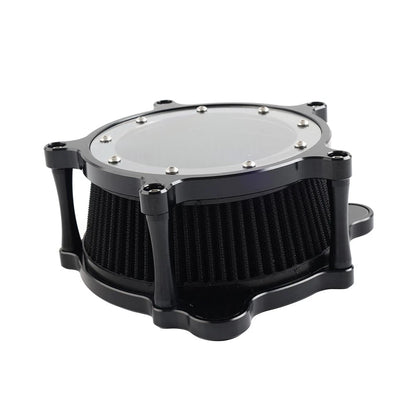 Black Air Cleaner Intake Filter for Harley Dyna, Street Bob, Electra, Road Glide (2006-2023)