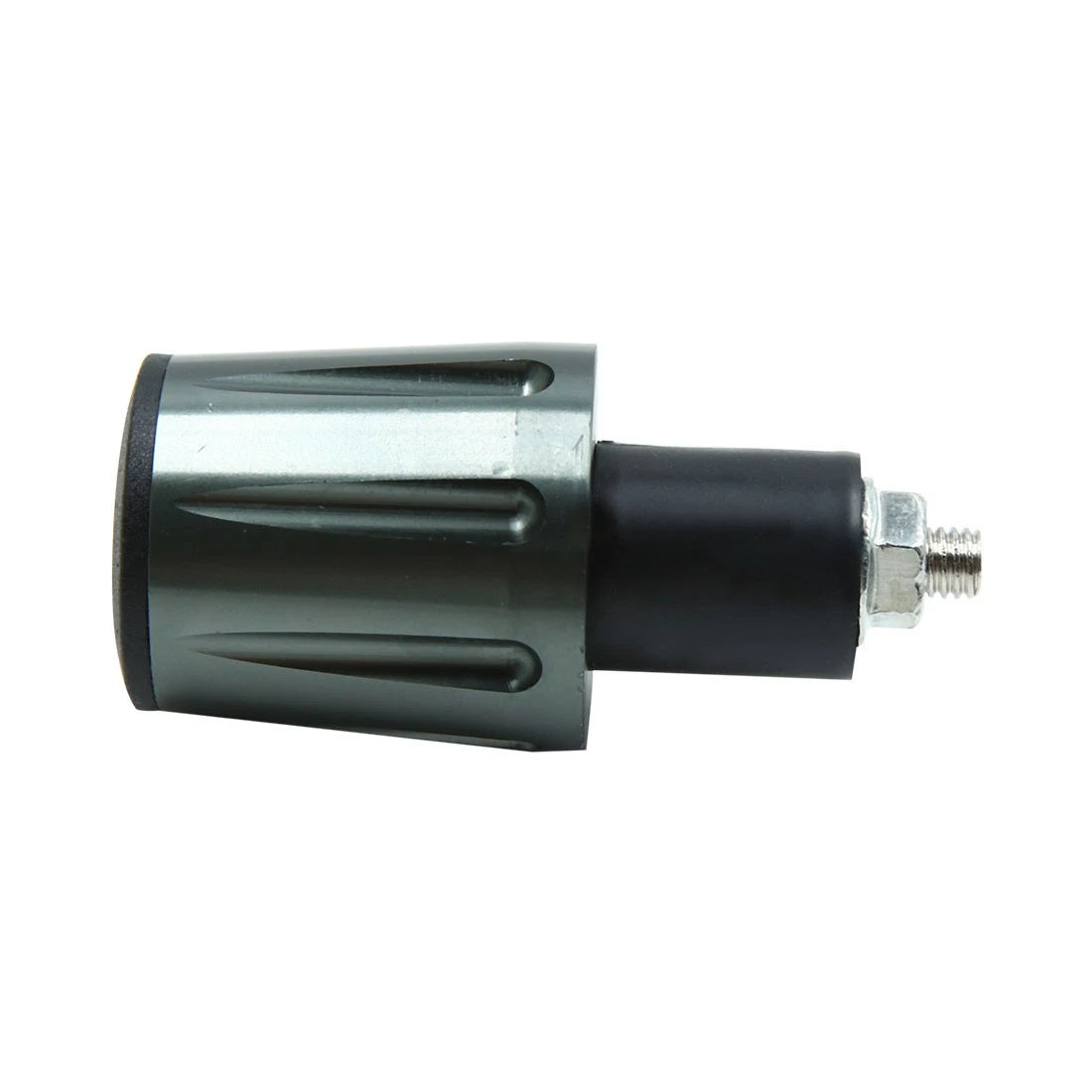 2 x 17mm Titanium Tone Aluminum Alloy Handlebar Grip End Cap for Motorcycle